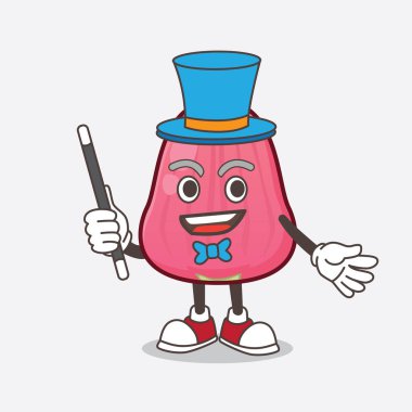 Java Apple karikatür karakterinin sihirbaz performansı.