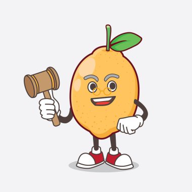 Bilge yargıç olarak Lemon Fruit çizgi film maskotu karakterinin bir çizimi