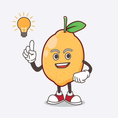 Limonlu Fruit çizgi film maskotu karakterinin bir çizimi.