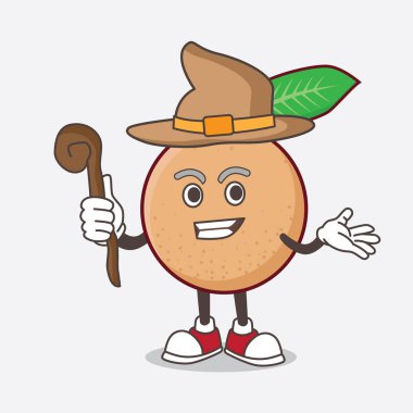 Longan Fruit çizgi film karakterinin sahnede bir cadı olarak resmedilmiş hali.