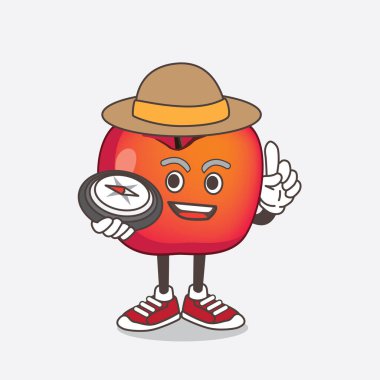 Crab Apple çizgi film maskotu karakterinin bir çizimi.