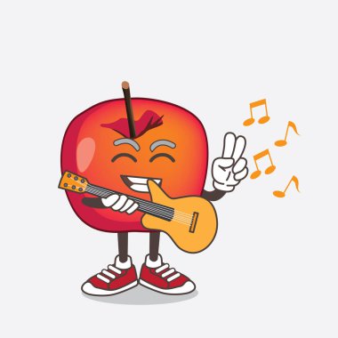 Crab Apple 'ın gitar çalan maskot karakterinin bir çizimi.