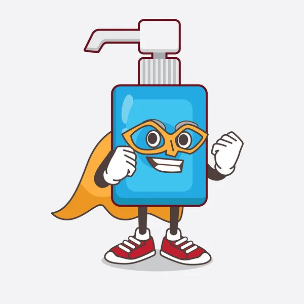 Una Ilustración Del Personaje Mascota Dibujos Animados Hand Sanitizer Vestido — Archivo Imágenes Vectoriales