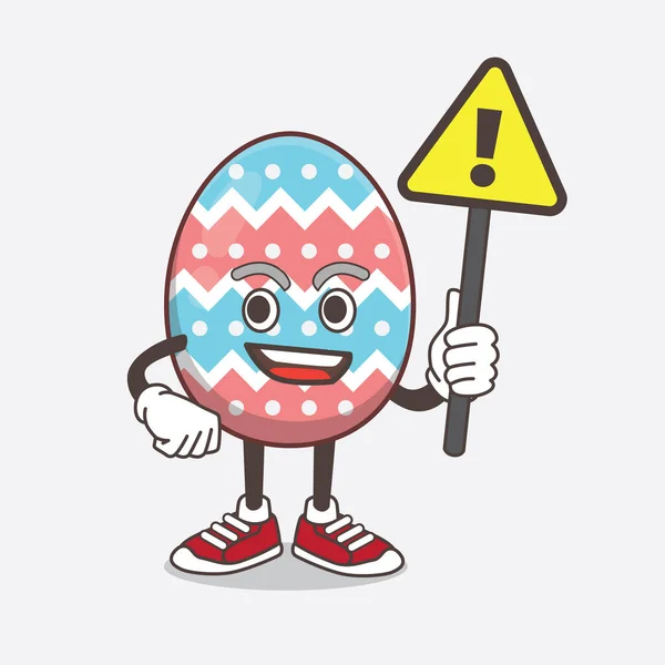 Eine Illustration Von Easter Egg Cartoon Maskottchen Charakter Erheben Sich — Stockvektor