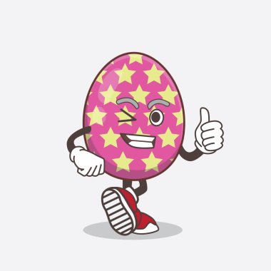 Paskalya Yumurtası karikatür maskot karakterinin bir tasviri.