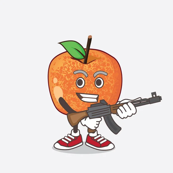 Una Ilustración Del Personaje Mascota Dibujos Animados Pluots Fruit Con — Vector de stock