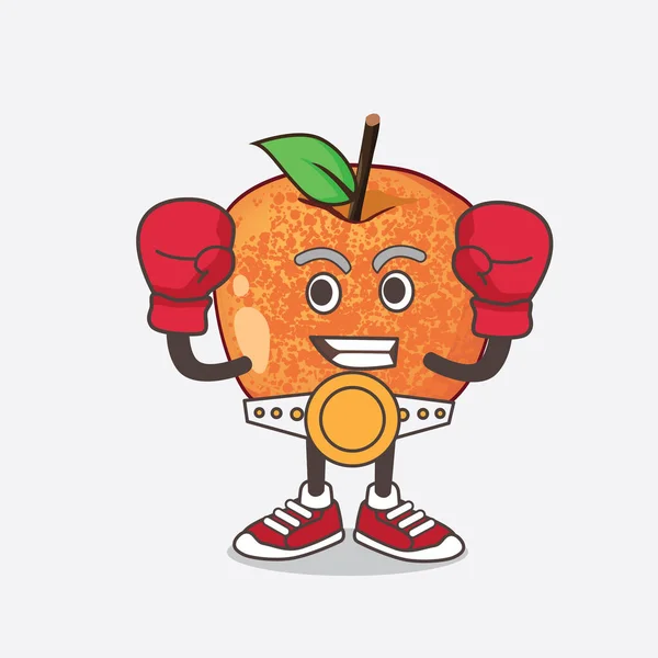 Une Illustration Pluots Fruit Personnage Mascotte Dessin Animé Dans Style — Image vectorielle