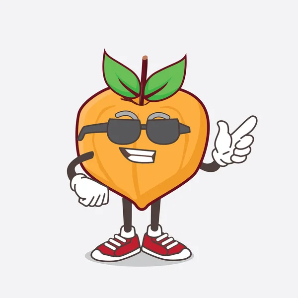 Uma Ilustração Personagem Mascote Dos Desenhos Animados Eggfruit Gesto Confuso — Vetor de Stock