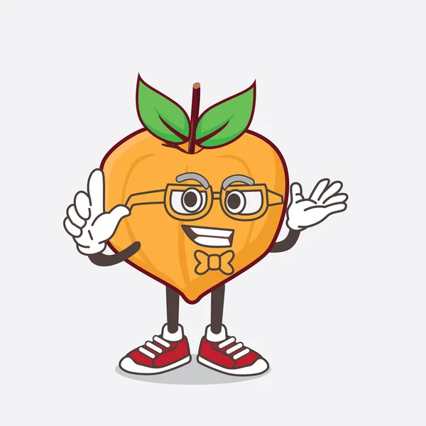 Une Illustration Personnage Mascotte Eggfruit Dessin Animé Dans Style Geek — Image vectorielle