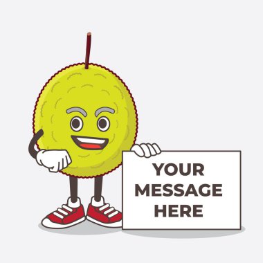 Entawak Fruit karikatür maskot karakterinin bir çizimi.