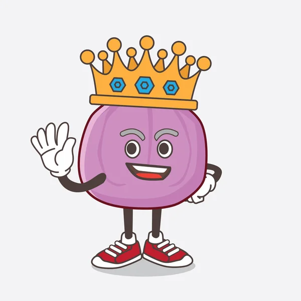 Una Ilustración Del Personaje Mascota Dibujos Animados Fig Fruit Estilizado — Vector de stock