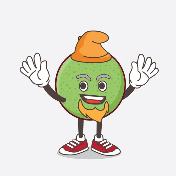 Illustration Melon Fruit Cartoon Mascot Character Performed Elf Stage — Stock Vector