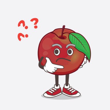 Nectarine Fruit çizgi film maskotu karakterinin karışık bir tasviri.