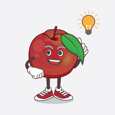 Nectarine Fruit çizgi film maskotu karakteri bir fikir edinin.