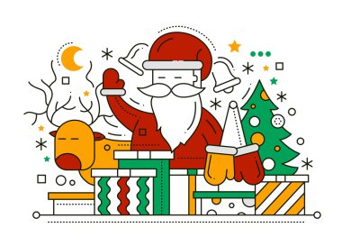 Merry Christmas - satır tasarım kartı