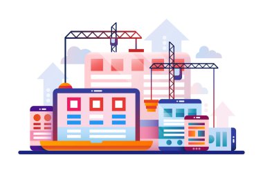 Programlama araçları - düz Tasarım Web sitesi banner