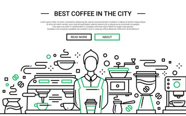 En iyi kahve dükkanı şehirde - Web sitesi banner