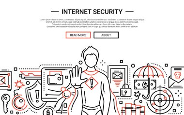 Internet Security - satırı tasarım web sitesi banner