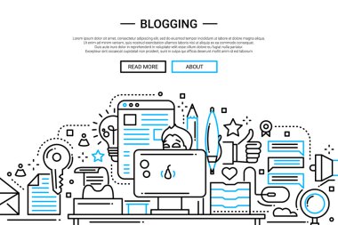 Blogging - satırı tasarım web sitesi banner