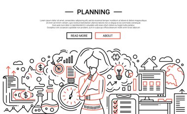 Planlama - satırı tasarım web sitesi banner temlate