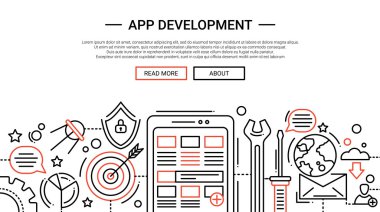 Uygulama geliştirme - satırı tasarım web sitesi banner temlate