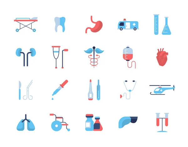 Medicina - ícones de design plano, pictogramas —  Vetores de Stock