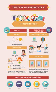 Ev Hobiler - poster, broşür kapak şablonu