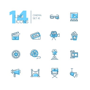 Icons set hattı sinema ve film