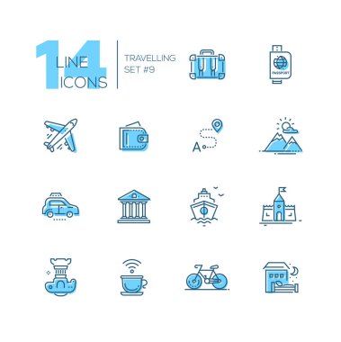 Seyahat - line Icons set