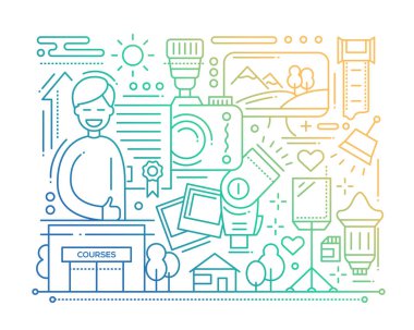 Fotoğrafçılık dersleri - satırı tasarım kompozisyon - renkli gradyan