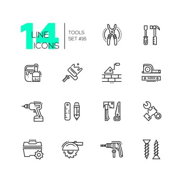 Araçlar - modern tek satır Icons set