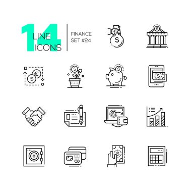 İş danışmanı - modern tek satır Icons set