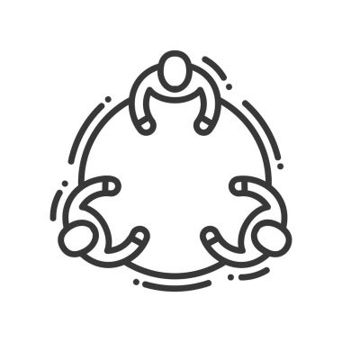 İletişim-vektör çağdaş çizgi tasarım açıklayıcı simgesi