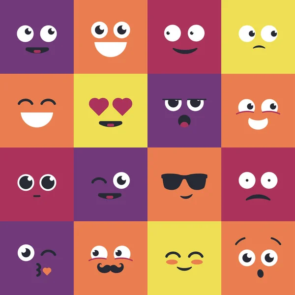 Emotikona – moderní vektorové sada emoji ilustrací. — Stockový vektor
