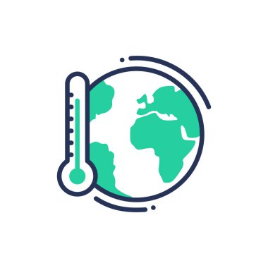 Küresel ısınma - modern vektör tek satırı simgesi