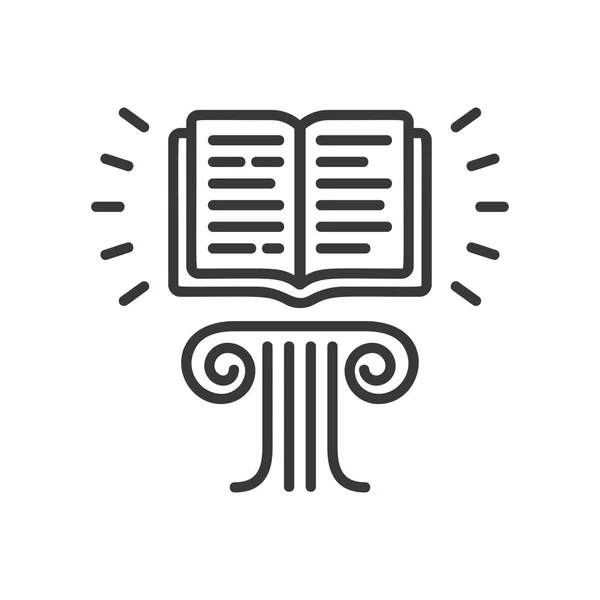 Vliegende boek - moderne vector enkellijns pictogram — Stockvector