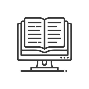 Online Eğitim - modern vektör tek satırı simgesi