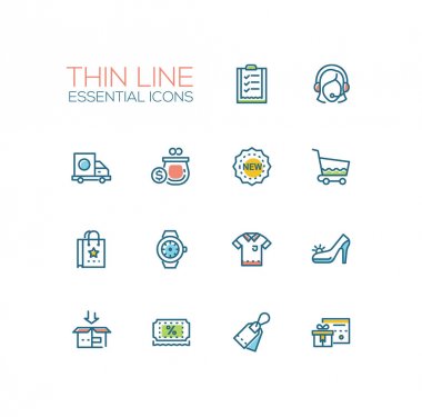 Alışveriş - line Icons set