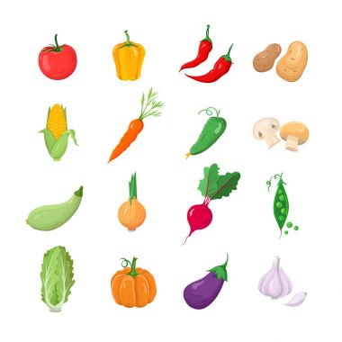 Sebze - modern vector Icons set