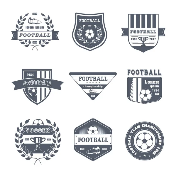 サッカー - ロゴのビンテージ ベクトル セットのゲーム — ストックベクタ