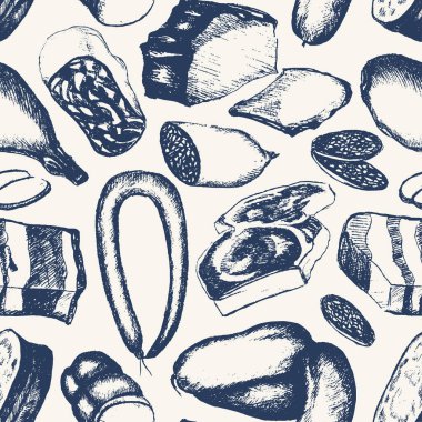 İşlenmiş et - el çekilmiş seamless modeli