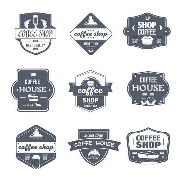 Coffee House - ensemble de logos vectoriels vintage — Image vectorielle