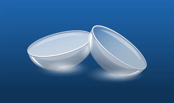 Kontakt lensler - modern vektör gerçekçi nesne illüstrasyon izole. — Stok Vektör