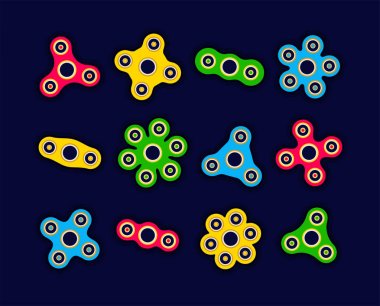 El spinners - modern düz vektör nesneleri