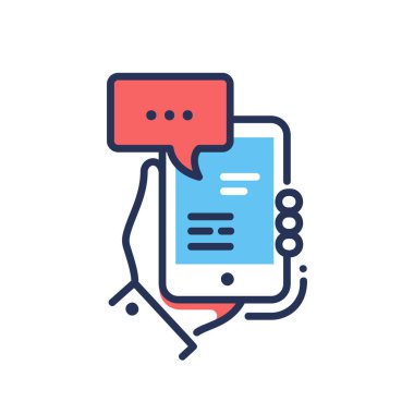 Sohbet - modern vektör satırı tasarım tek simgesi
