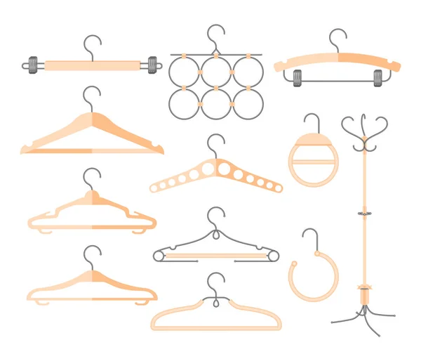 Set of hangers - modern vector realistic isolated clip art — Stock Vector