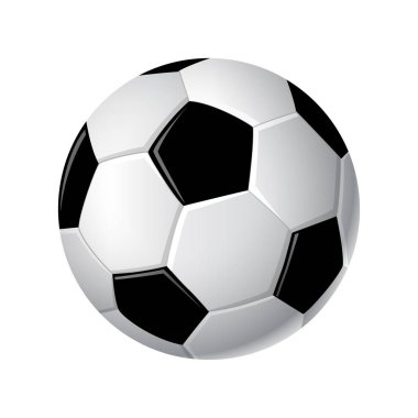 Futbol topu - izole modern vektör gerçekçi küçük resim