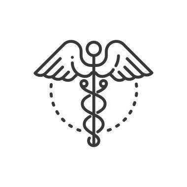 Tıp - satırı tasarım tek izole simgesi