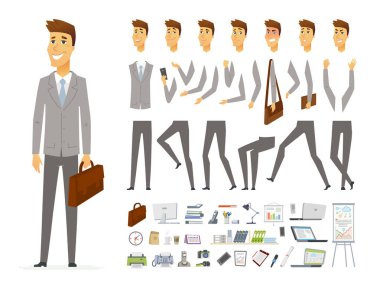 İşadamı - vektör karikatür insanlar Oluşturucu karakter.