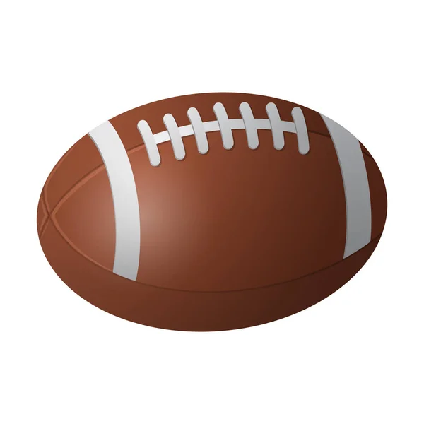 Американский футбольный мяч - современный векторный реалистичный изолированный объект — стоковый вектор